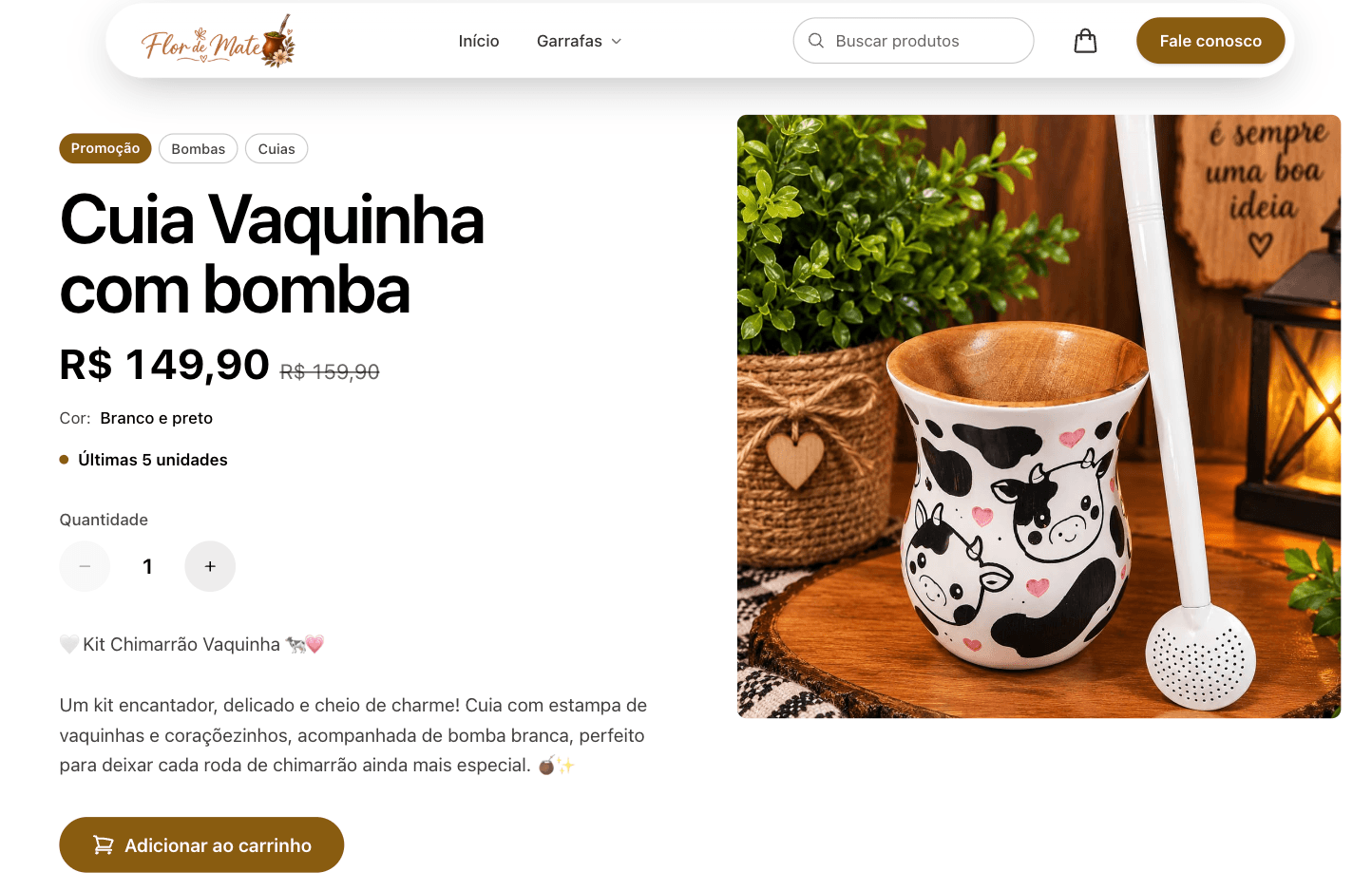 Página de produto criada no HubBuilder